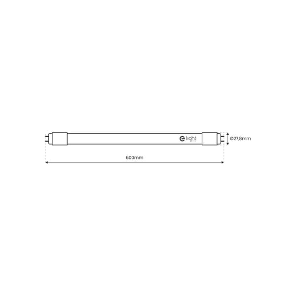 LED lys 9W 850lm 3000K 60cm
