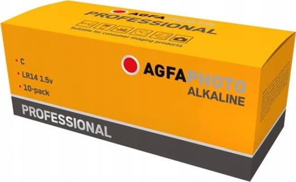 AgfaPhoto Professional -C alkaliskt batteri för spädbarn 10 stycken