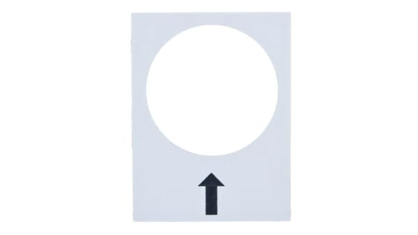 Märkplåt vit rektangulär 30x40mm HÖGER FRI ZB2BY4907