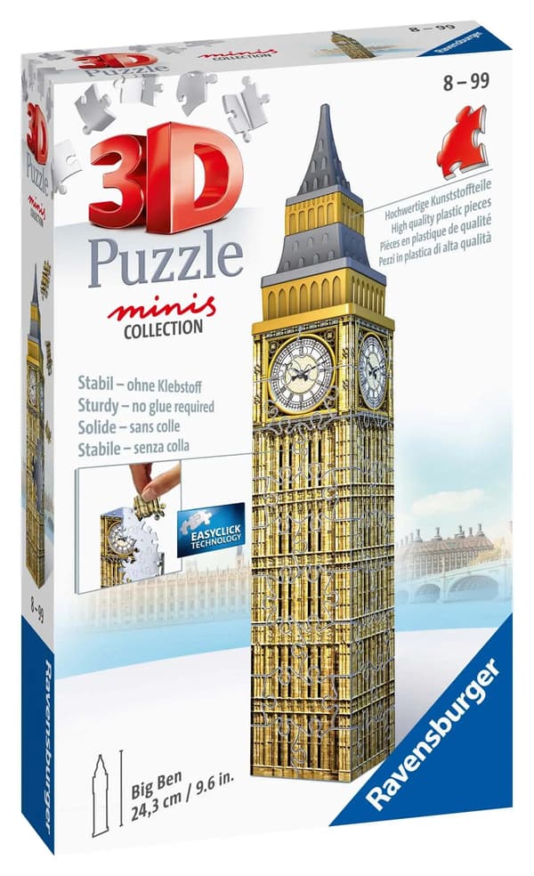 Ravensburger Puslespil 3D Mini Bygninger Big Ben 112463 RAVENSBURGER
