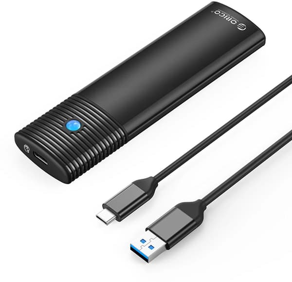 M.2 SATA ekstern drevkabinet, Orico PWM2-BK-EP, USB-C, 5 Gbps (sort)