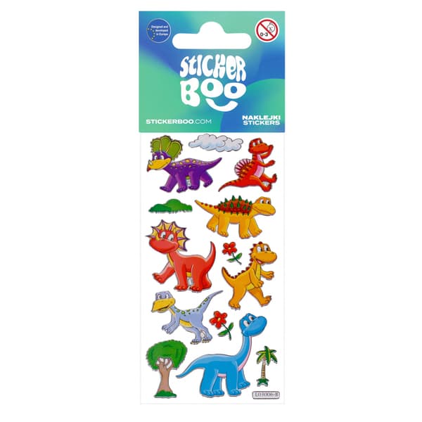 Klistermärke Klistermärke BOO silverdinosaurier