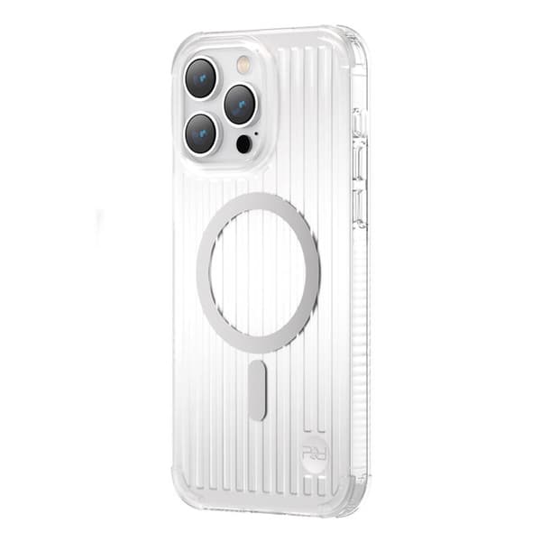 Kingxbar PQY Go Out Series Magnethülle för iPhone 14 Plus MagSafe Silver
