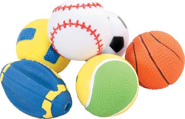 Zolux Hundleksak Vinylboll 6 cm set om 5 st