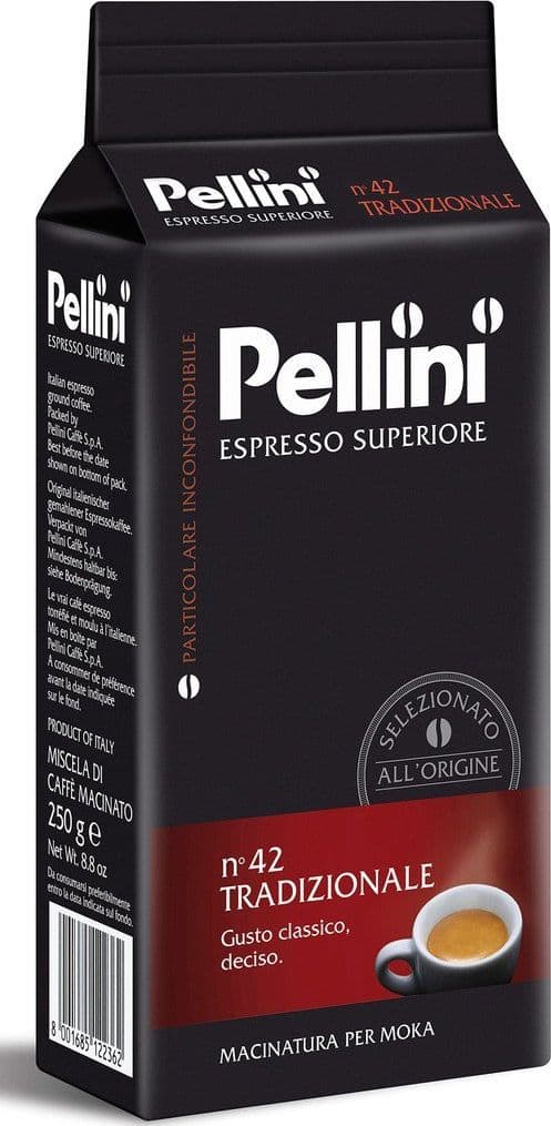 Pellini Jauhettu kahvi 250 g PELLINI 40% Robusta, 60% Arabica (03PEL012)