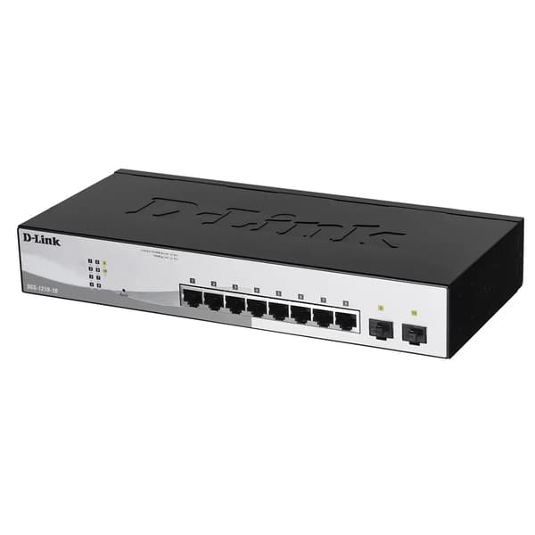 10-portars Gigabit Smart Switch med 2 SFP-portar
