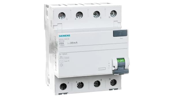 Siemens Jordfelsbrytare 4P 25A 0,03A typ AC (5SV4342-0)