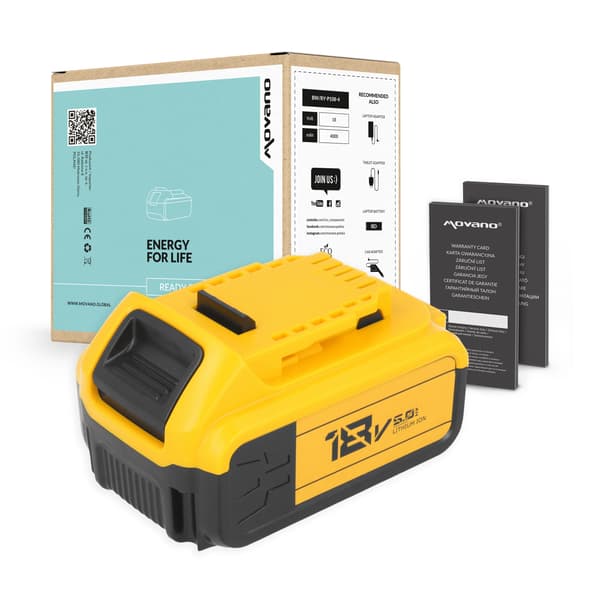 Movano-batteri för DeWalt DCB180, DCB200, DCB205 (5000 mAh)
