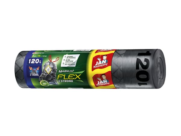 Jan Necessary Magnum Flex&Strong -jätesäkit 120L teipillä 1kpl-8kpl