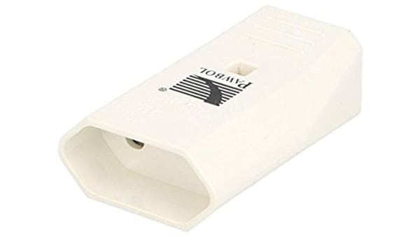 Flad b/u fatning Euro 10A/250V hvid D.3109
