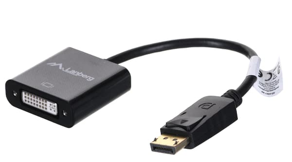 DisplayPort - DVI Adapteri Lanberg AD-0007-BK Musta 10 cm