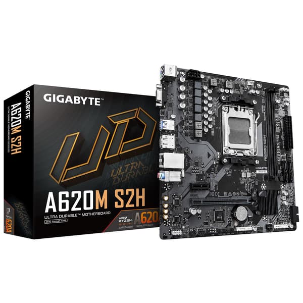 GIGABYTE Moderkort A620M S2H - Micro ATX - Sockel AMD AM5 - AMD A620