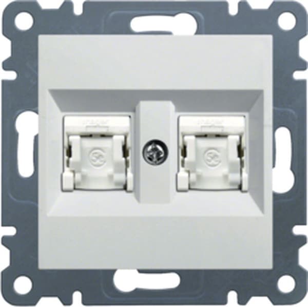 LUMINA2 Computerstik dobbelt RJ45 kat 6 UTP hvid WL2160