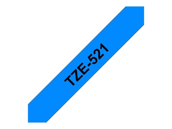 Brother TZe-521 - 9 mm - sort på blå