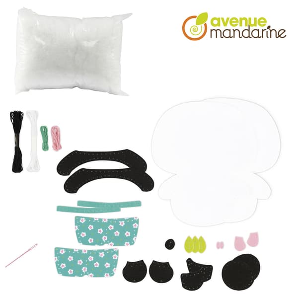 Set Panda Gustave Sömnadsmaskot