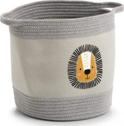 Zeller Barnförvaringskorg \"Lejon\", bomull/polyester, 30x30 cm