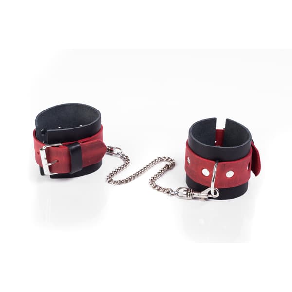 Handbojor - Cuffs Crazy Horse Red, Small
