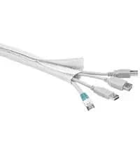 MicroConnect Kabelsok m/velcro 1,8m Rørdiameter: 2-4cm Hvid