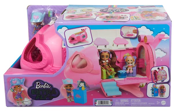 Pink regnbuefly Barbie Extra Fly Minis pilotdukke ZA5092
