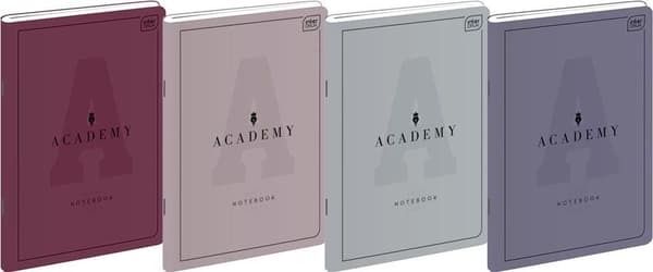 Anteckningsbok A5/60K Academy rutad (10st)