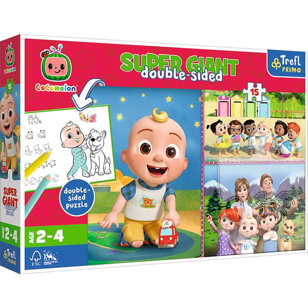 S.CENA Puslespil 15 Kæmpe-Cocomelon, Glade Venner
