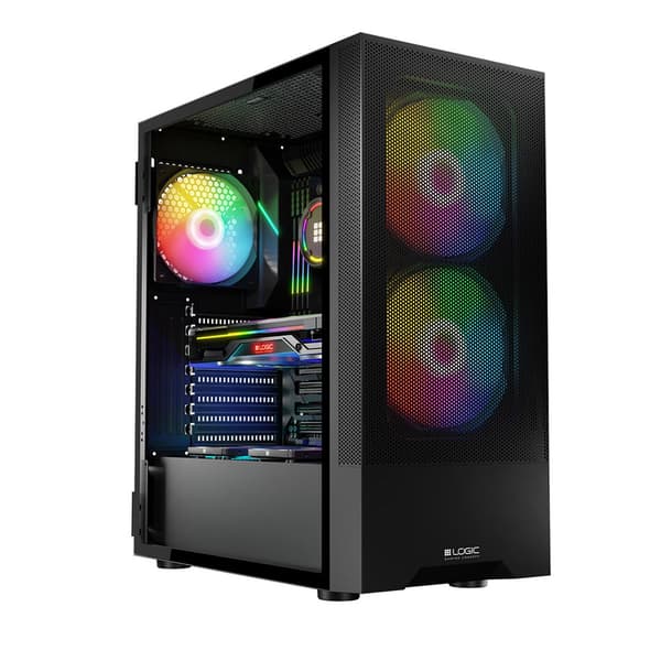 Computer Case Arya ARGB USB 3.0 Midi Tower Sort