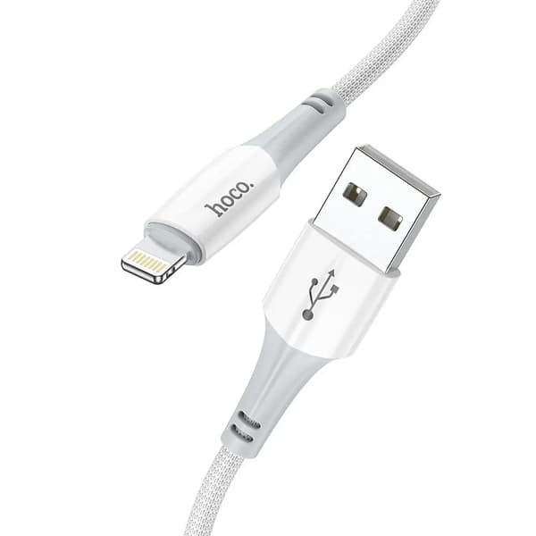 HOCO USB A - Lightning -kaapeli 2,4A X70 1 m valkoinen