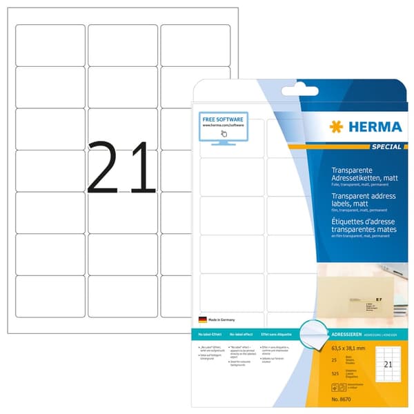 HERMA Special - adresseetiketter - mat
