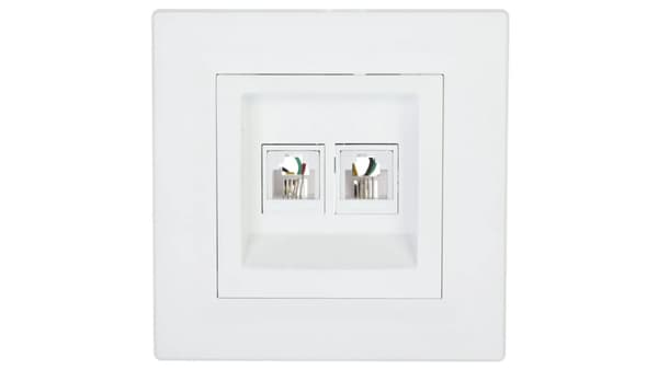 Schneider Electric Telefonjack Dubbel 2xRJ11 vit (EPH4200121)