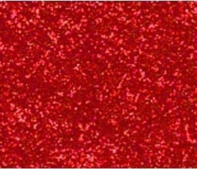 Glitterkarton rød 250g 25x35cm 5 ark