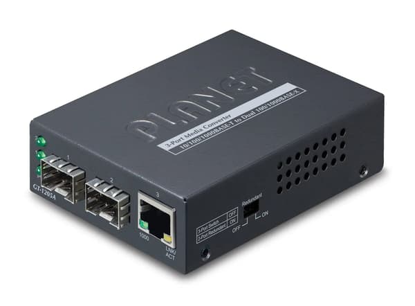 PLANET GT-1205A verkkokonvertteri 1000 Mbit/s musta