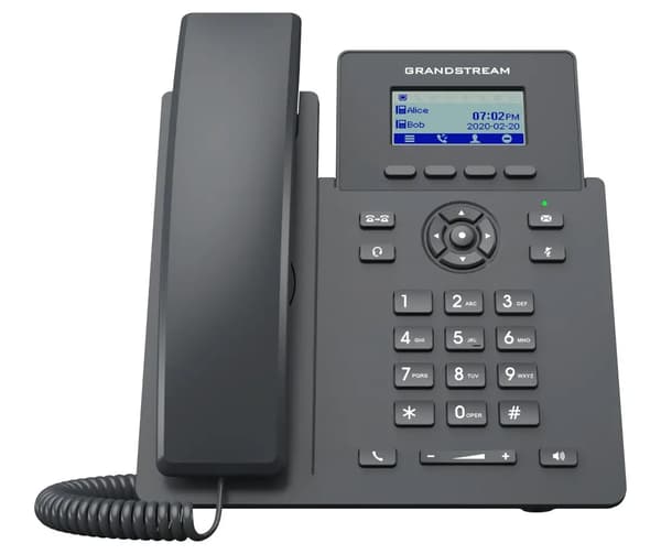 Grandstream IP-puhelin, musta, 2 linjaa, LCD