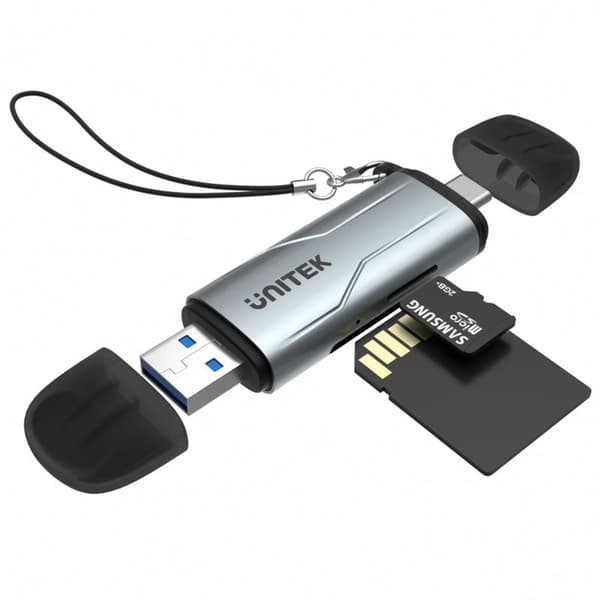 Unitek SD-kortinlukija/MicroSD USB-A 5GBPS/USB-C