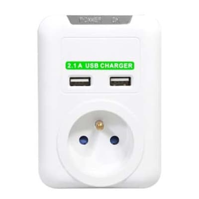 Logo Trådløs 1 stikkontakt, 2x USB