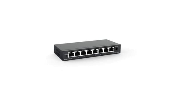 Ikke-administrerbar Switch Reyee 8 porte 100Mbps metalhus desktop