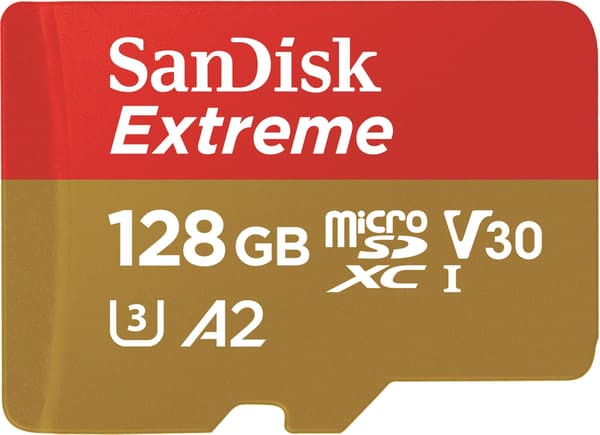 SanDisk microSDXC 128GB Extreme A2 C10 V30 UHS-I U3