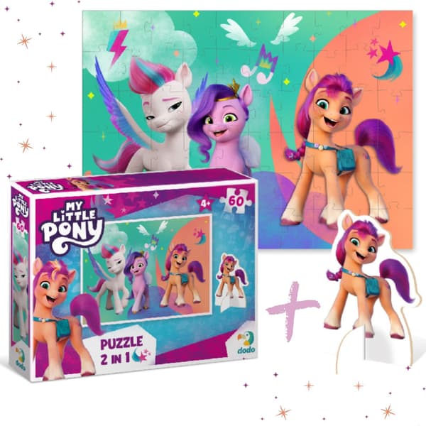 Puslespil 60 My Little Pony med figur