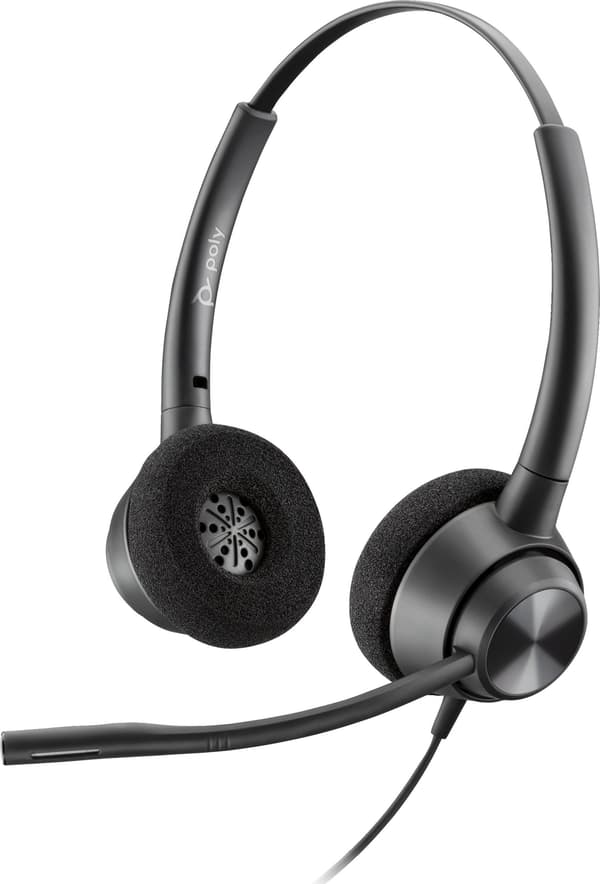 Poly EncorePro 320 med Quick Disconnect Binaural Headset TAA