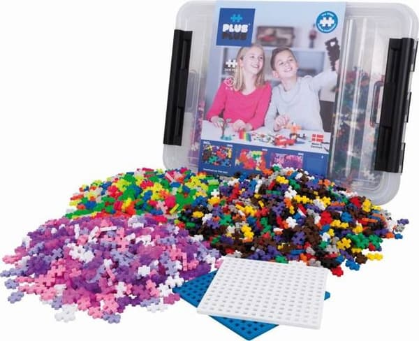 PlusPlus Plus-Plus, Mini Basic, Neon, Glitter, 2 levyä - 2400 kpl - Koulutus