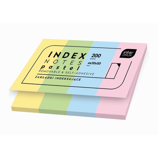 Pastel indekseringsfaner 200 stk