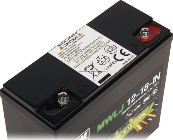 12.8V/18AH/LIFEPO4-MWLJ MW Power AKKU