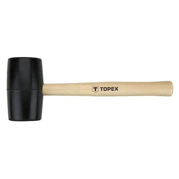 Topex Gummihammer træskaft 450g 340mm (02A344)
