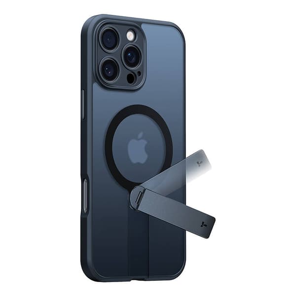 Torras Pstand Spin -suojakuori iPhone 16 Prolle (musta)