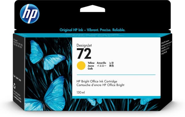 HP 72 - farvebaseret gul - original - DesignJet - blækpatron