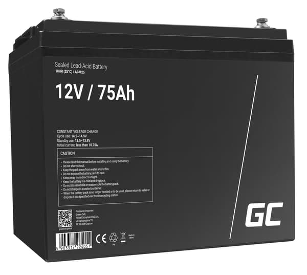 GREEN CELL AGM25 AGM25 12V 75AH BATTERI