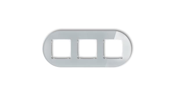 ICON Universalram trippel straddle - glaseffekt (ram: grå botten: vit) 15-0-IRSO-3