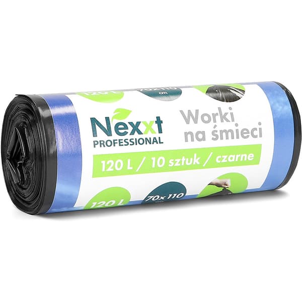 Nexxt 120L LDPE jätesäkit musta (10)