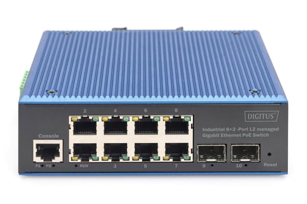 Switch Digitus Gigabit Ethernet PoE Industrial 8+2