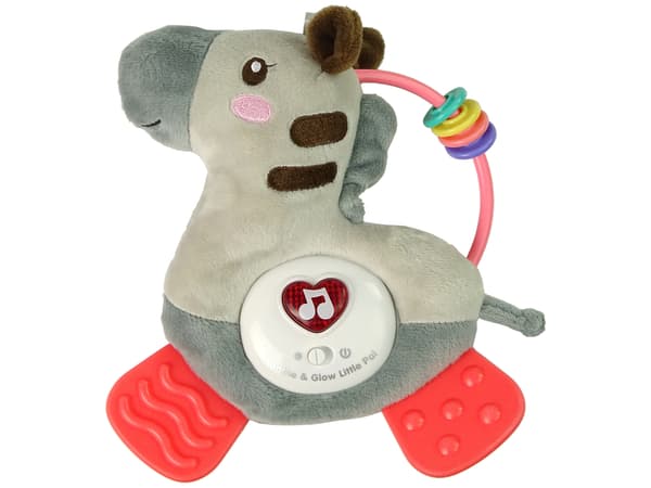 Interaktiv Pedagogisk Zebra Grå Ljud Melodier Bitring Skallra