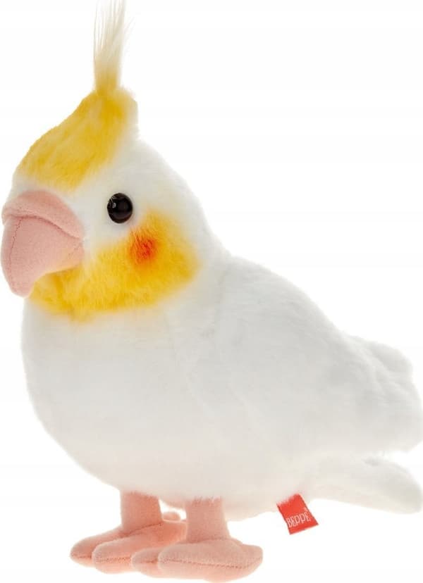 Maskot Papegøje hvid nymfe 20cm 13855